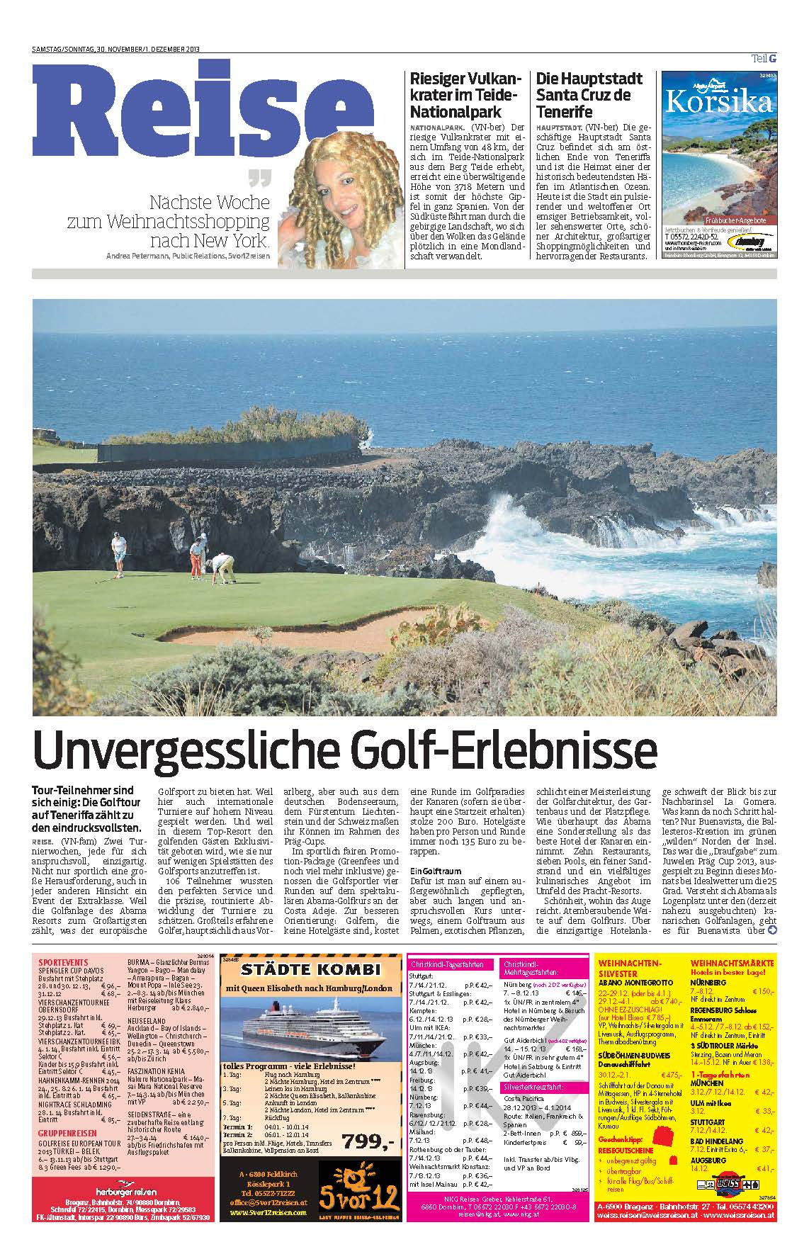 Unvergessliche Golferlebnisse VN 20131130 Seite 1